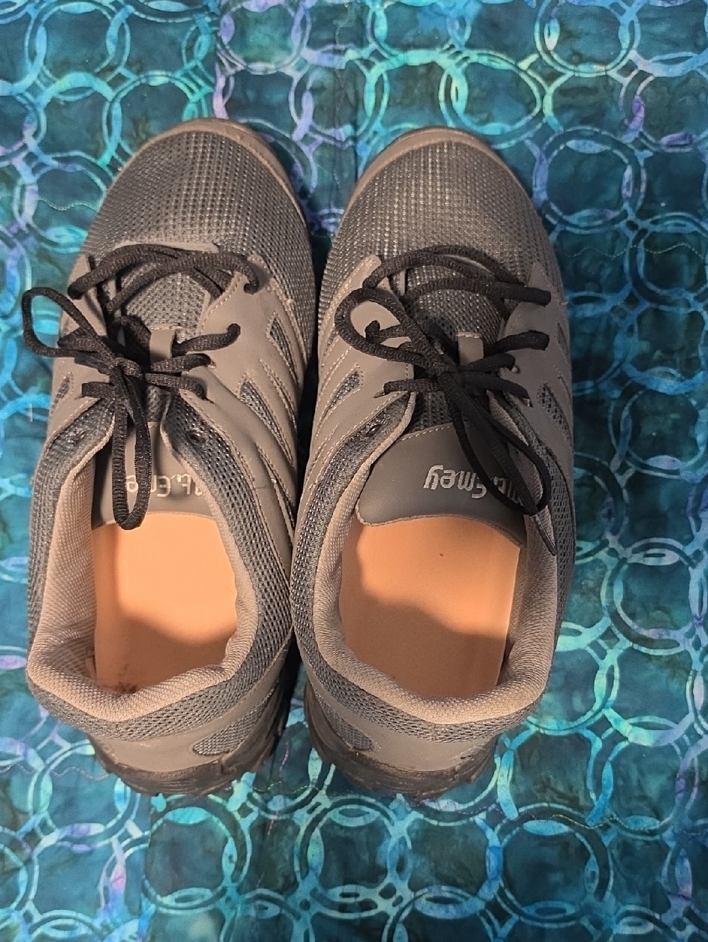 Men's Gray Athletic Lace-Up Trainers Size 12  9E